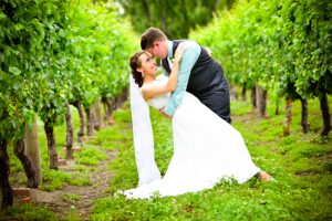 wedding dip in the vineyard